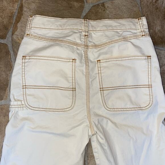 Urban Outfitters BDG High Rise Girlfriend Utility Painter's Pants, Ivory size 24 - Picture 6 of 8